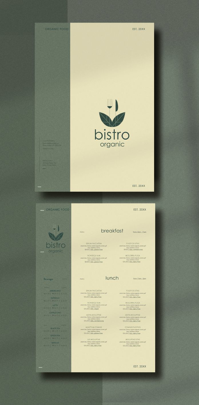 Organic Menu Template by Wavebreak Media