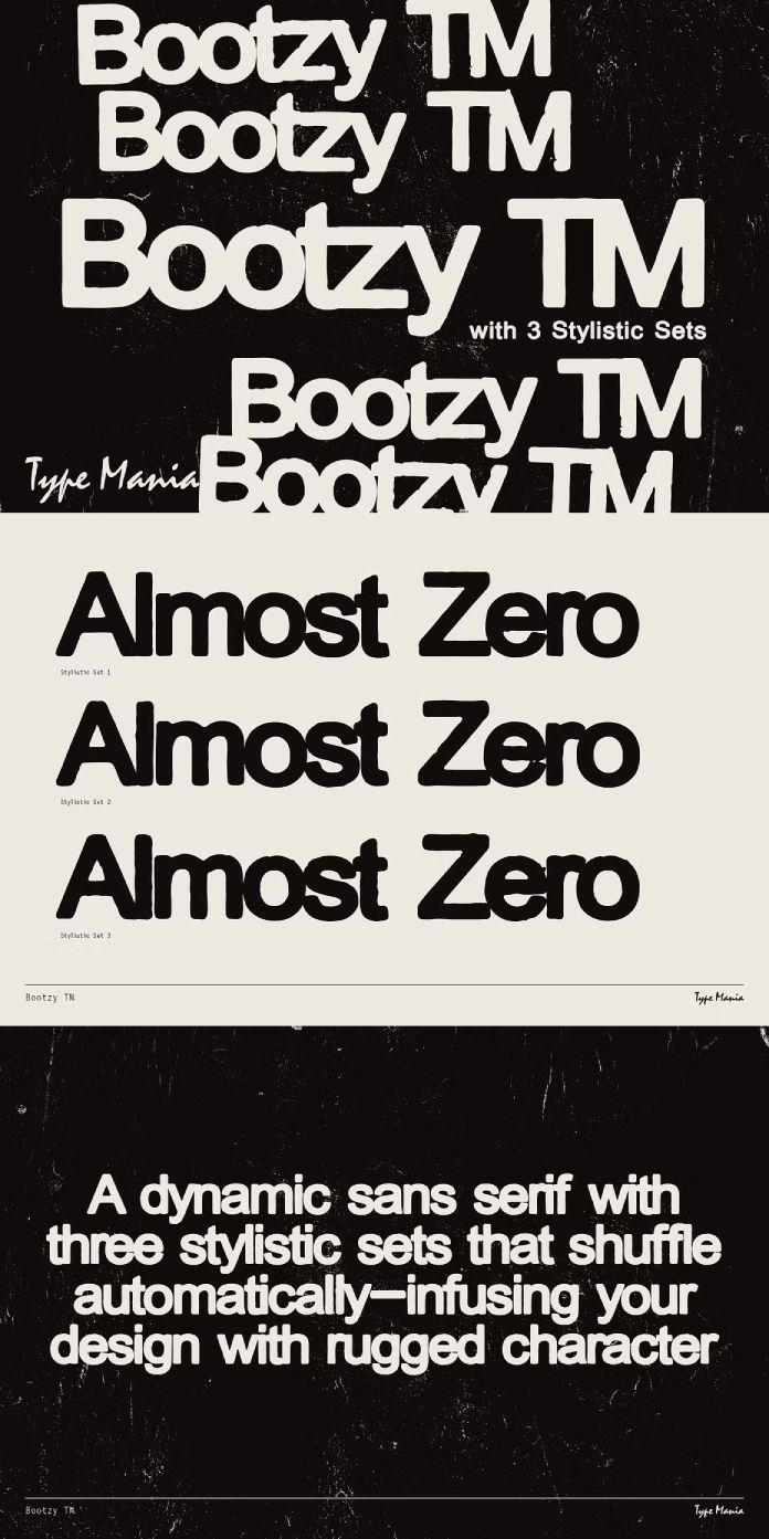 Bootzy TM Font by Type Mania