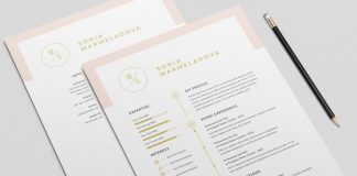Create a Striking Resume with this Eye-Catching InDesign Template Resume InDesign Template with Pale Pink Header