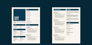 Professional and Minimalist Graphic Design Resume and Cover Letter Template for Adobe InDesign