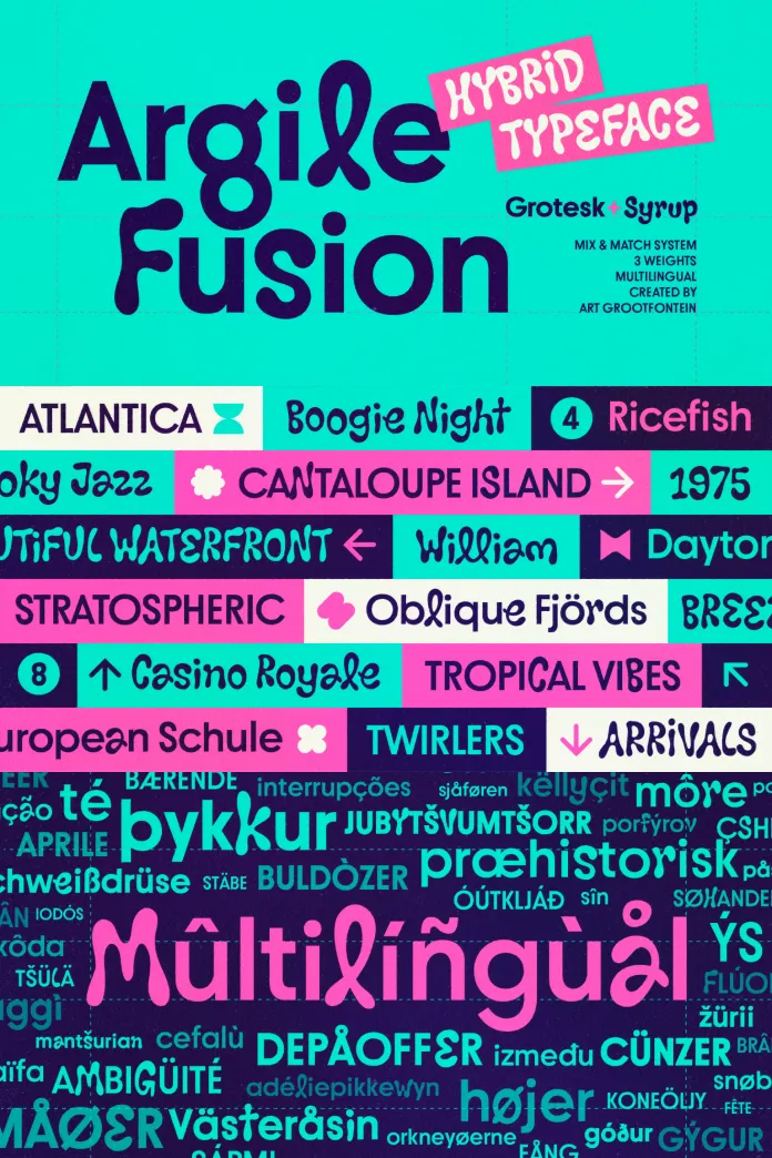 Argile Fusion Font Family by Art Grootfontein