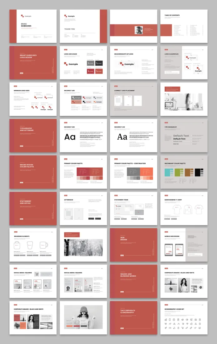 Brand Manual Book Template for Adobe InDesign by PixWork