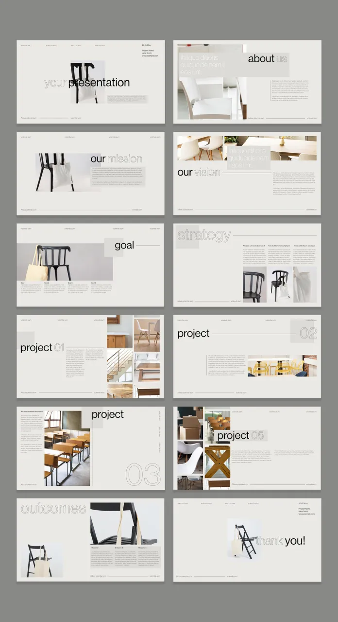 Minimalist Adobe InDesign Template by Wavebreak Media for Interactive Product Presentations