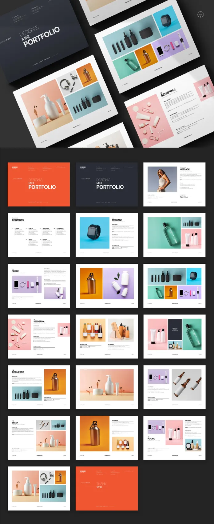 Minimalist Portfolio InDesign Template by PixWork