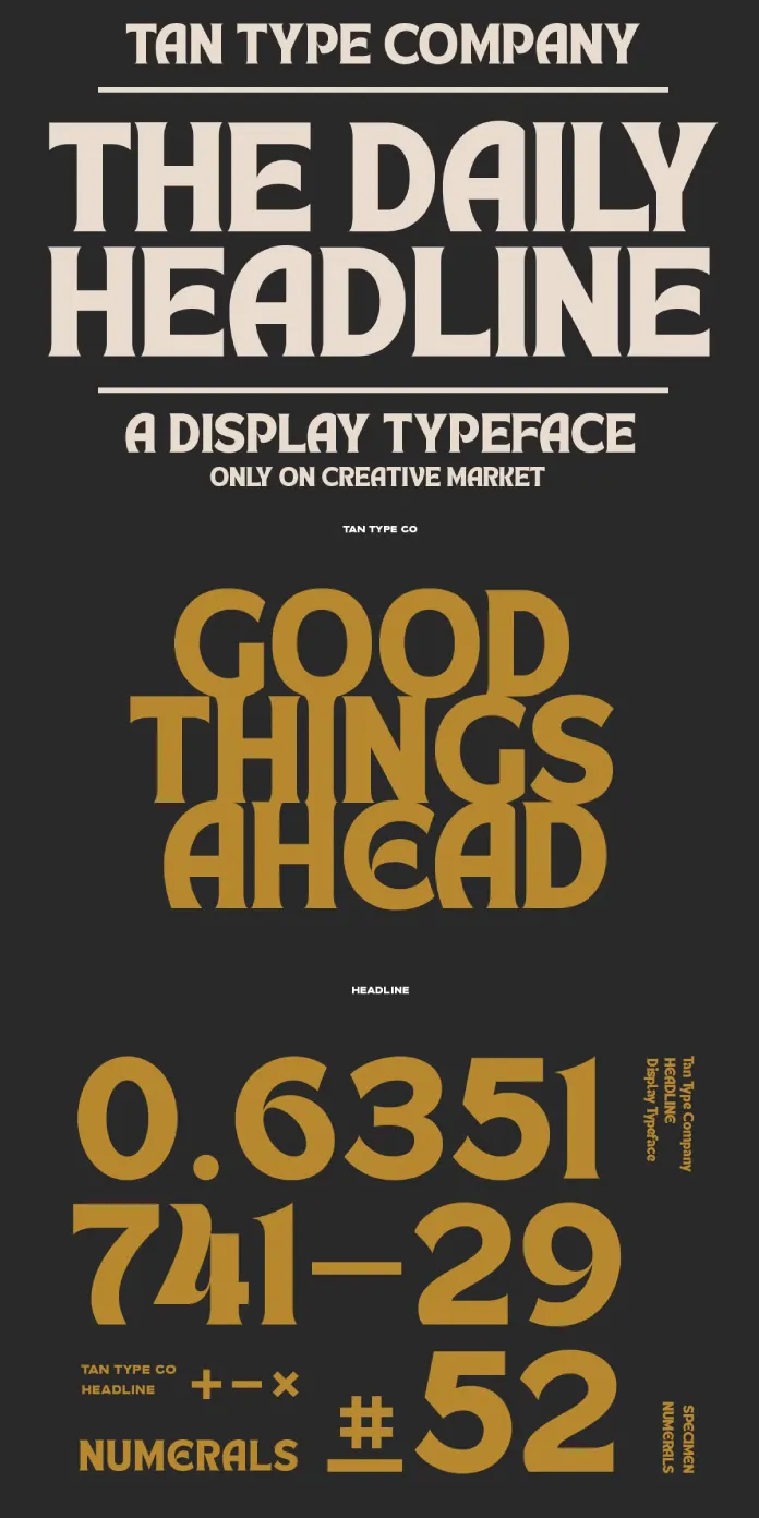 TAN Headline Font by TanType