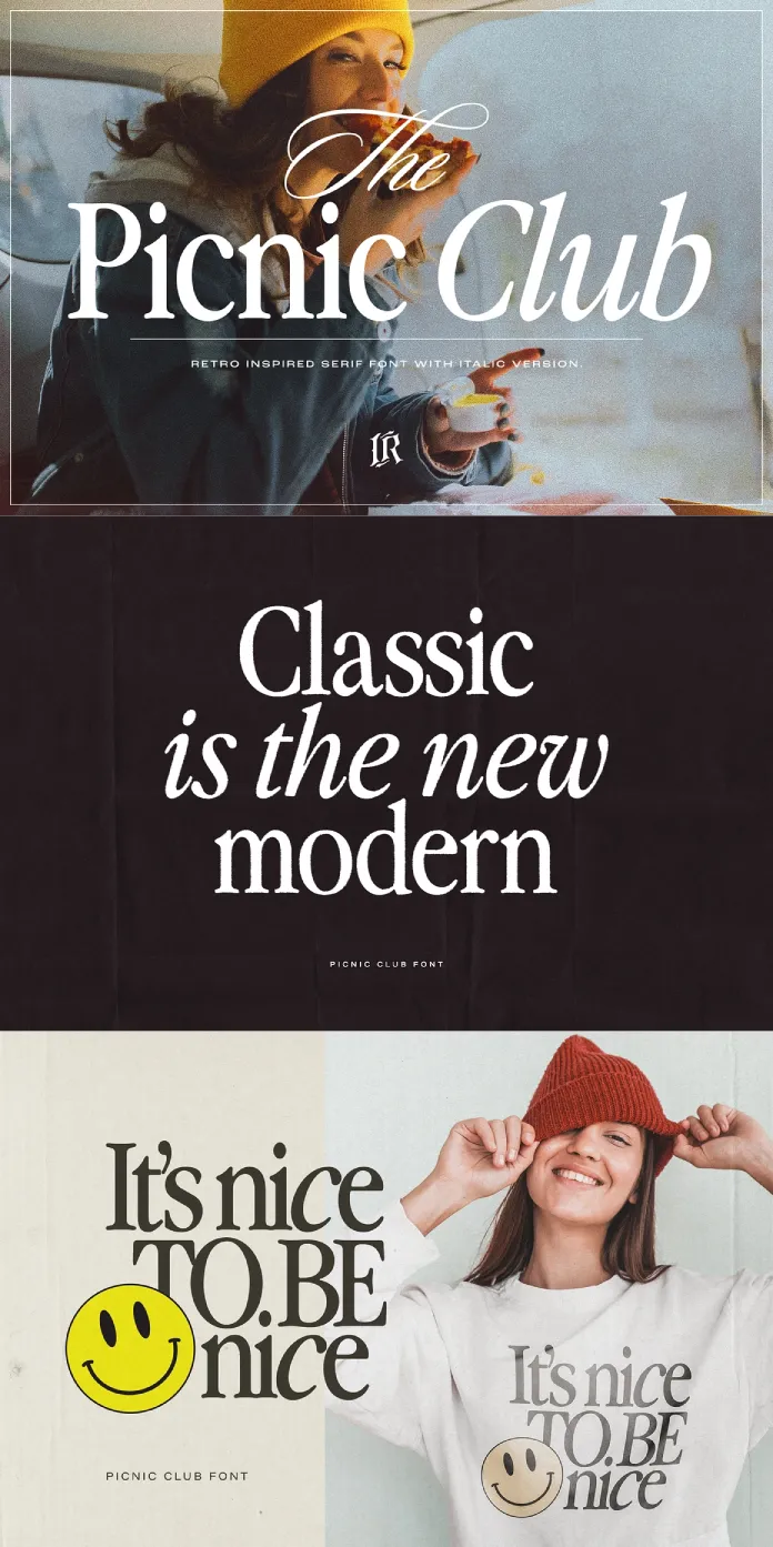The Picnic Club Font by Ivan Rosenberg