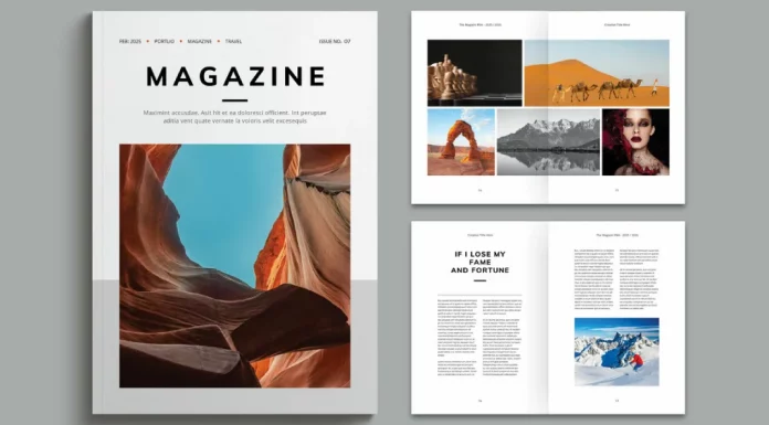 A Simple and Easy to Use Magazine Template by PixWork for Adobe InDesign