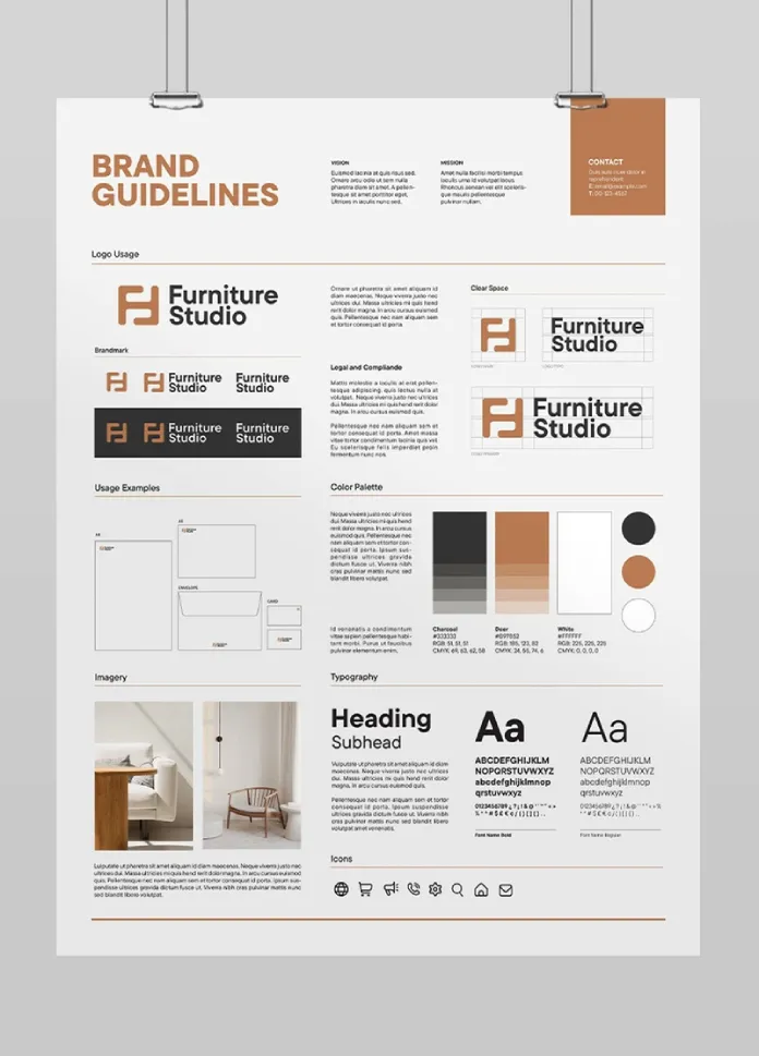 A Well-Structured Brand Guidelines Poster Template by BrandPacks for Adobe Illustrator