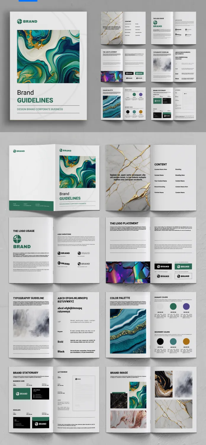 A4 Brand Guidelines Template by ContestDesign for Adobe InDesign
