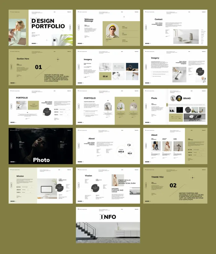 Graphic Design Portfolio Template by PixWork for Adobe InDesign