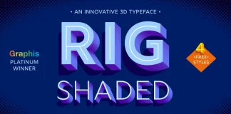 Rig Shaded Font by Jamie Clarke Type