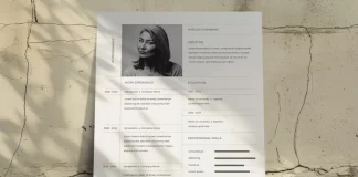 Well-Structured CV Resume Template for Adobe Illustrator