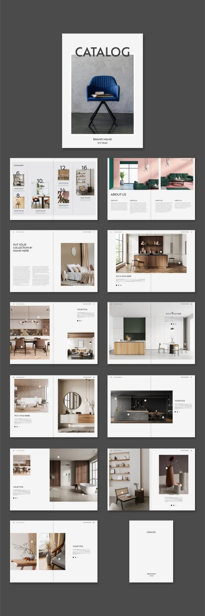 A Minimalist Product Catalog Template by Tom Sarraipo for Adobe InDesign