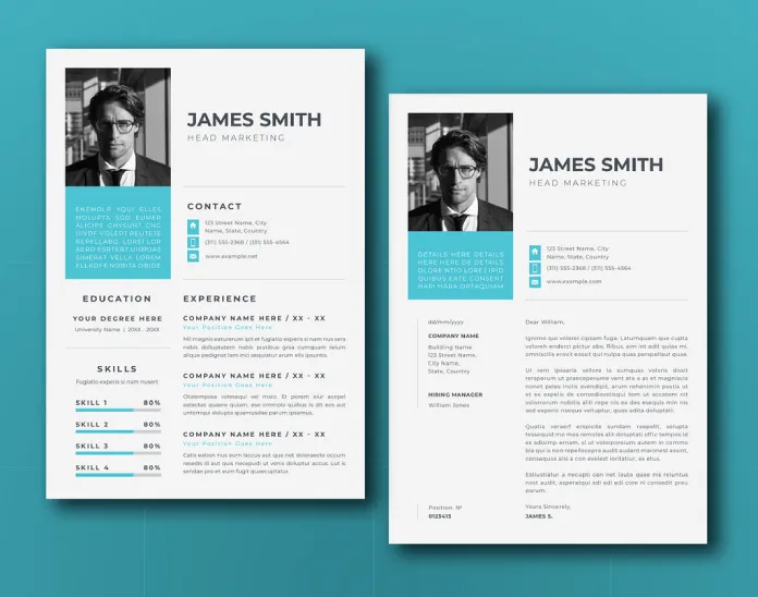 A Professional Resume Layout with Subtle Blue Design Details by Wavebreak Media for Adobw InDesign.