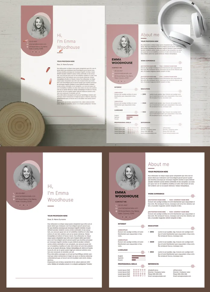 An Elegant Curriculum Vitae Resume Template by Roverto Castillo for Adobe InDesign