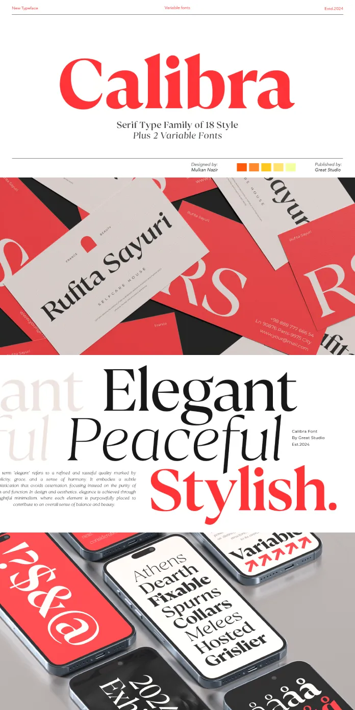 Calibra font family by Great Studio