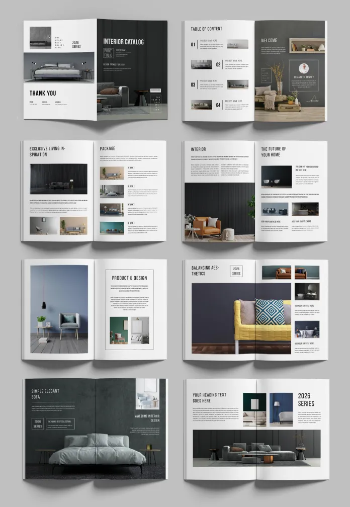 Interior Catalog Template: InDesign Layout by DesignCoach