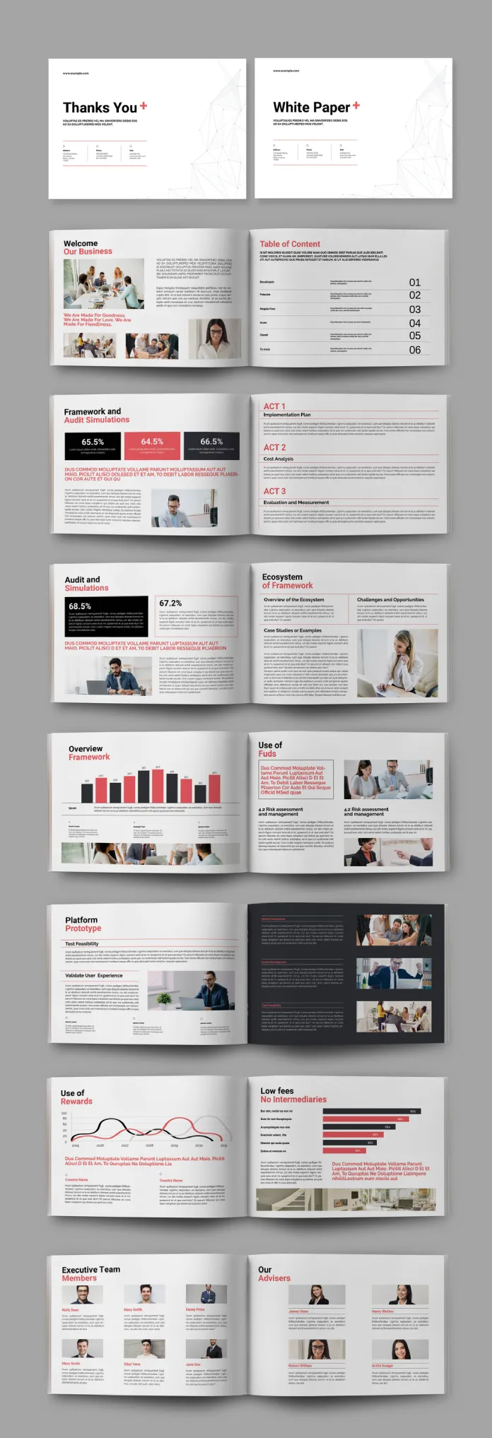 A Clean White Paper Layout by GraphicArtist for Adobe InDesign