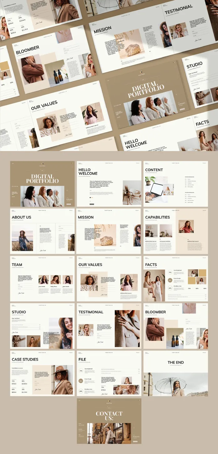 Designer Portfolio Template by GraphicArtist for Adobe InDesign