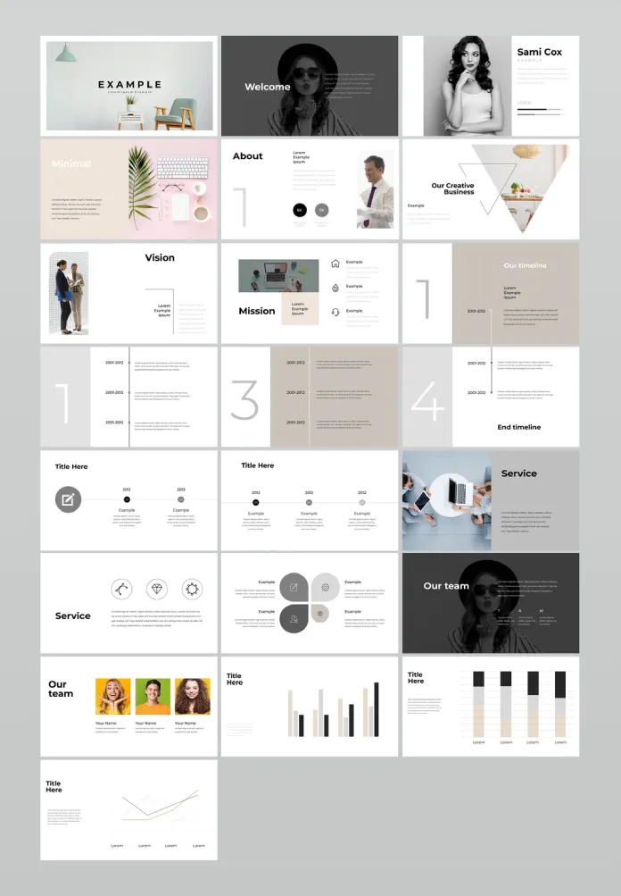 Simple Minimalist Presentation Template by GraphicArtist for Adobe InDesign
