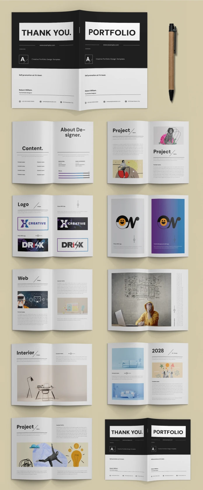 Creative Portfolio Design Template by MightySlide