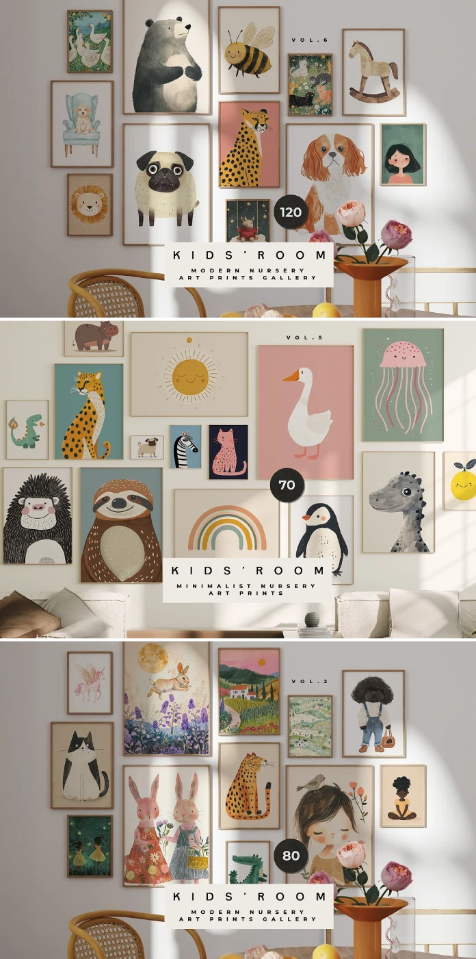 Kid's Room Nursery Prints Bundle by Lana Elanor