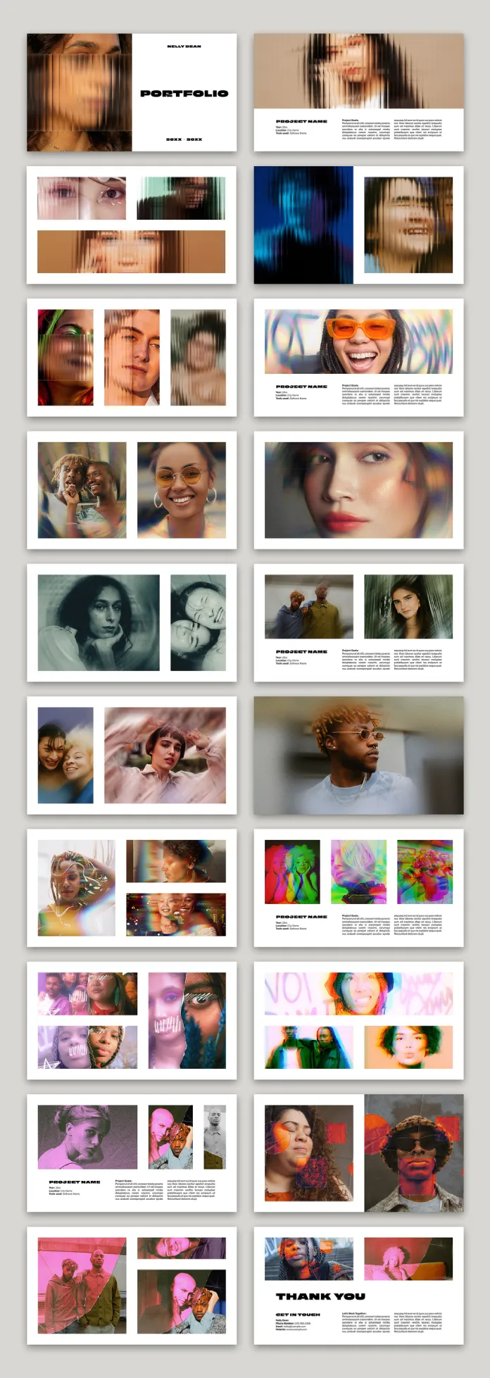 Minimal Portfolio Pitch Deck and Portfolio Template by LazyDazie for Adobe InDesign