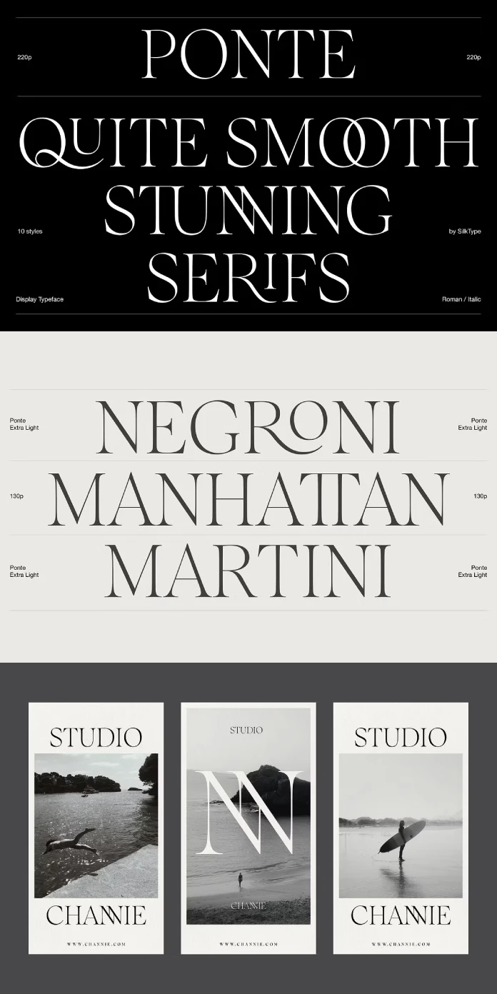 Ponte Font Family by Silktype
