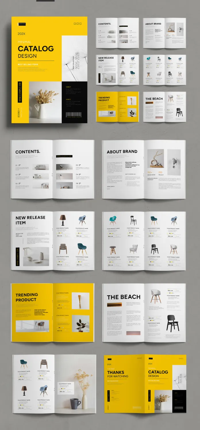 A4 Product Catalog Template by ContestDesign for Adobe InDesign