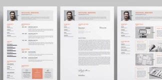 Adobe InDesign Resume Template by Bourjart with 3 Pages