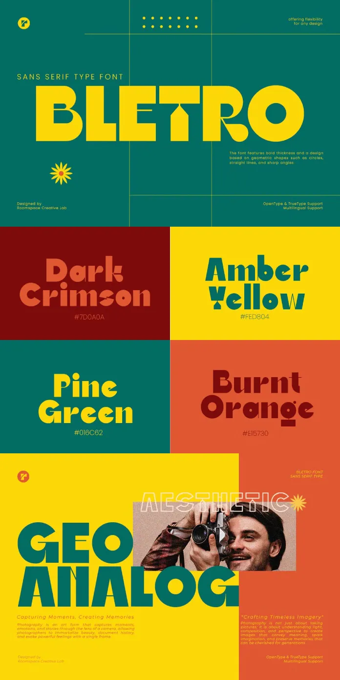 Bletro Font by Roomspace
