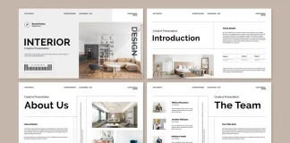 Interior Design Presentation Template by PixWork for Adobe InDesign