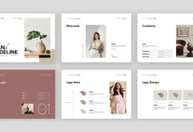 Super elegant and clean brand guidelines brochure template by PixWork