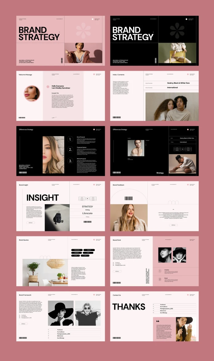 Brand Strategy Marketing Presentation Template by GraphicArtist for Adobe InDesign