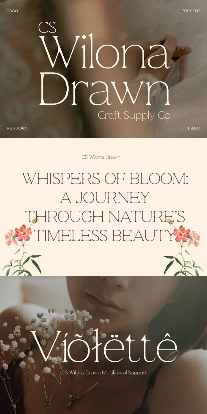 CS Wilona Drawn Typeface by Craft Supply Co.