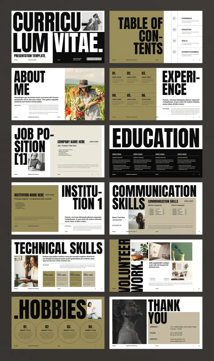 CV/Resume Presentation Template by E-Type