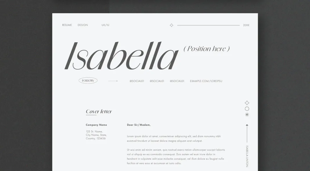 Elegant Resume Template with Cover Letter by Wavebreak Media Elegant Resume Template with Cover Letter by Wavebreak Media