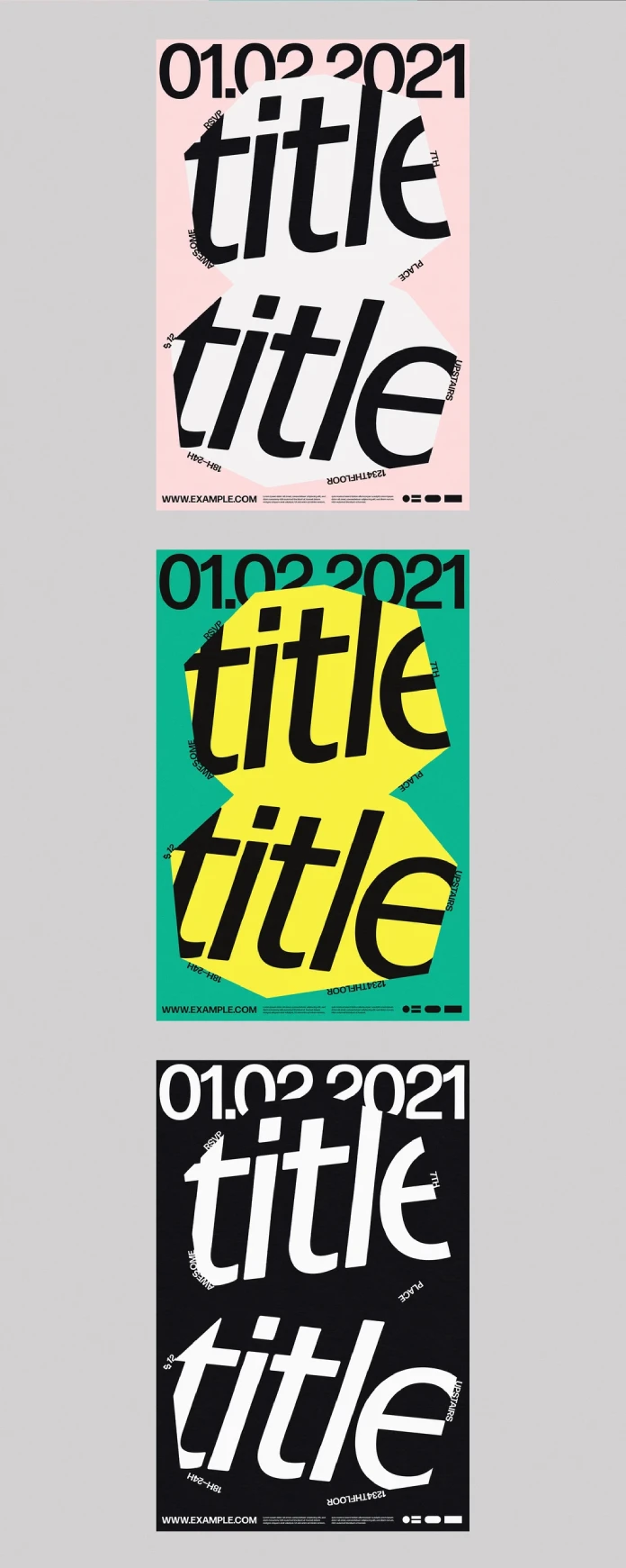Funky Title Poster Template by The Royal Studio for Adobe Illustrator