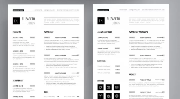 Minimalist CV InDesign Template by ContestDesign