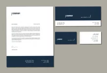 Minimalist Stationery Template Set with Dotted Lines by Graphic Designer Jozef Micic