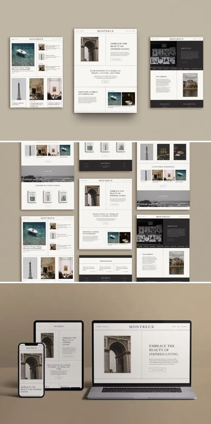 Montreux Squarespace Template by Avelã Creative