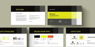 Professional Brand Guidelines Presentation Template by ContestDesign for Adobe InDesign