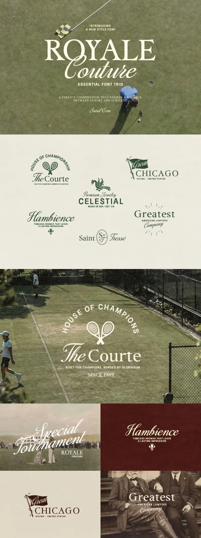 Royale Couture Font Trio by Sarid Ezra