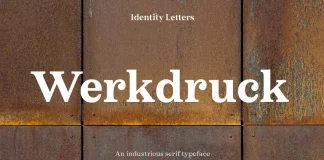 Werkdruck Typeface by Moritz Kleinsorge of Font Foundry Identity Letters