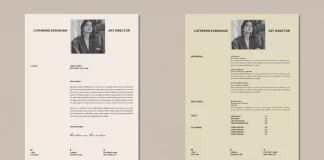A Clean, Minimalist Resume and Cover Letter Template with Photo