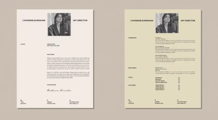 A Clean, Minimalist Resume and Cover Letter Template with Photo