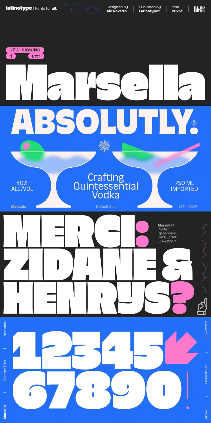 Marsella Font Family by Latinotype