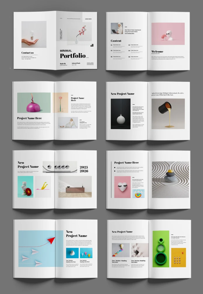 Minimalist Portfolio Template by DesignCoach for Adobe InDesign