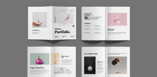 Minimalist Portfolio Template by DesignCoach for Adobe InDesign