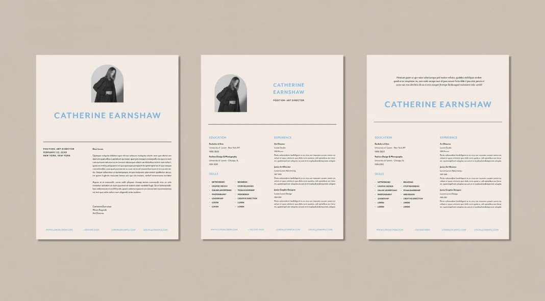 Minimalist but Stylish Resume and Cover Letter Template with Photo for Adobe InDesign Minimalist but Stylish Resume and Cover Letter Template with Photo for Adobe InDesign